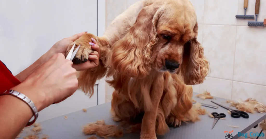 why do dogs act weird after grooming
